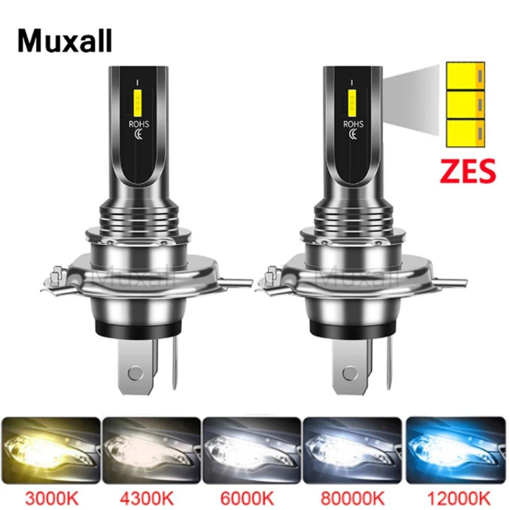 Muxall LED Ʈ ڵ Ʈ , ڵ Ȱ, ZES-1860 Ĩ H1, H8, H9, H11, 8000K, 6000K, 4300K, H4, H7, 80W, 12000Lm, 12V, 24V